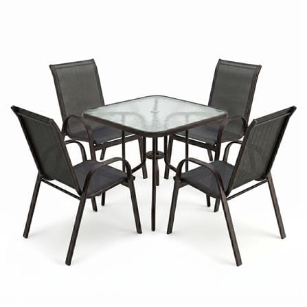 SPRING MARINA TEXTILENE PATIO CHAIR DARK GREY