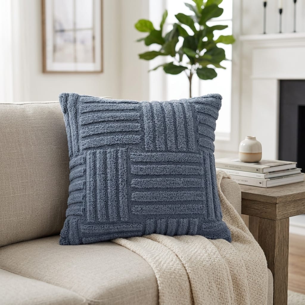 HOME LIVING STYLE CUSHION HARU 18X18INCH ASH GRAY