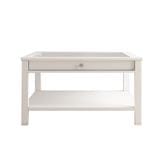 GLASS COFFEE TABLE FURDINI HELENA 100CM WHITE
