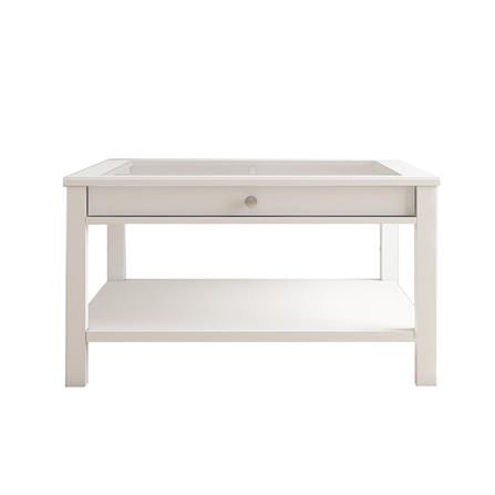 GLASS COFFEE TABLE FURDINI HELENA 100CM WHITE