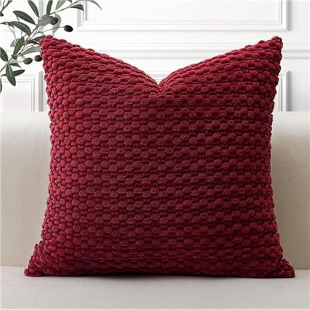 HOME LIVING STYLE CUSHION HANNA 18X18INCH BURGUNDY