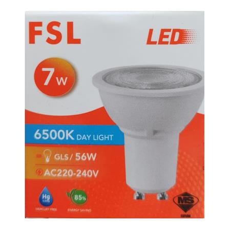 LED GU10 7W 6500K DAYLIGHT FSL