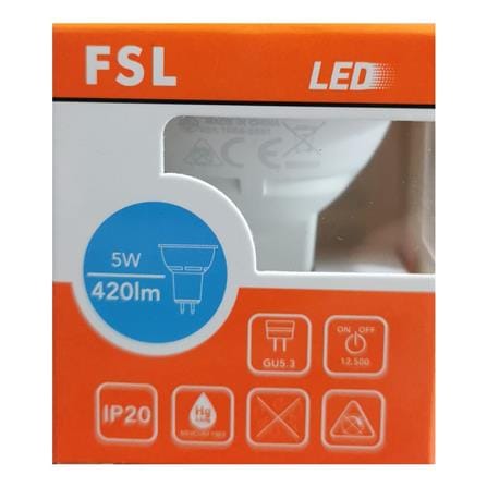 LED GU5.3 DC12V 5W 6500K DAYLIGHT FSL