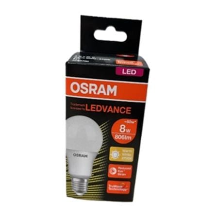 OSRAM LEDVALUE CLASSIC A 8W/827 E27 WARM WHITE