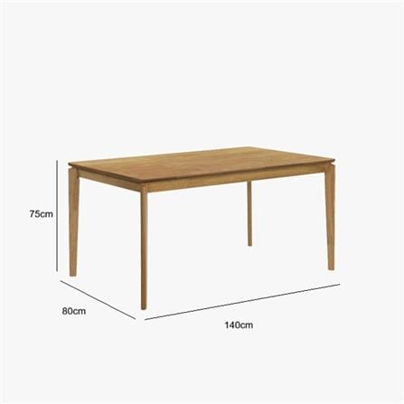 DINING TABLE GUB TARGUS 1.4M NATURAL OAK