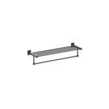 AMERICAN STANDARD CONCEPT SQUARE TOWEL BAR WITH SHELF FFAS0495-908AL0BF0 BRUSHED HARD GRAPHITE