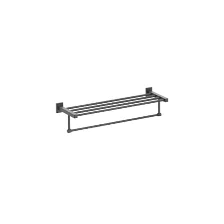 AMERICAN STANDARD CONCEPT SQUARE TOWEL BAR WITH SHELF FFAS0495-908AL0BF0 BRUSHED HARD GRAPHITE