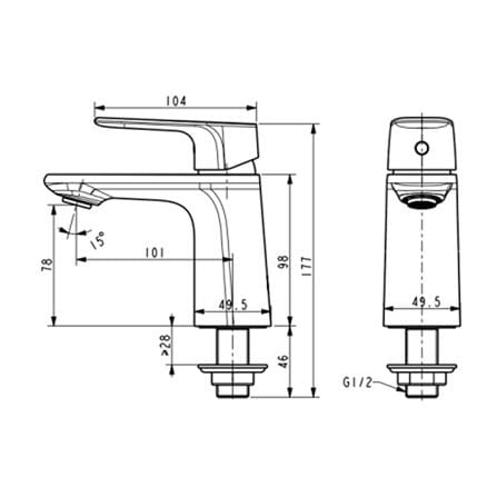 AMERICAN STANDARD SIGNATURE BASIN FAUCET FFAS1706-1015L0BT0 CHROME