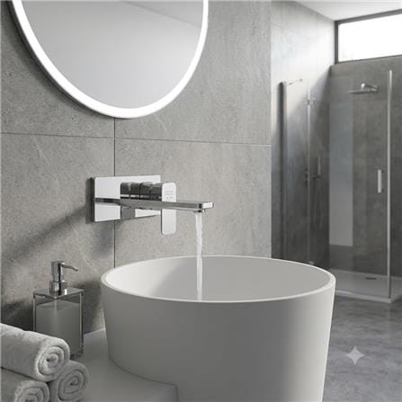 AMERICAN STANDARD ACACIA EVOLUTION WALL MOUNTED BASIN MIXER WITH CONCEALED BODY WITH POP-UP WASTE FFAS1304