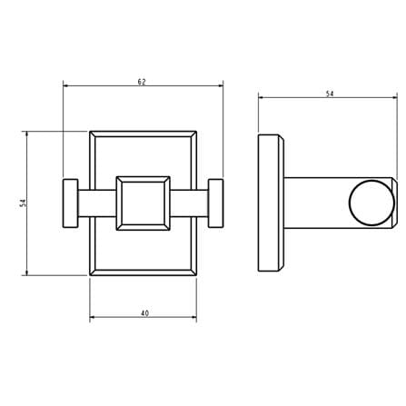 AMERICAN STANDARD CONCEPT SQUARE ROBE HOOK FFAS0481-908GL0BF0 COOL SUNRISE
