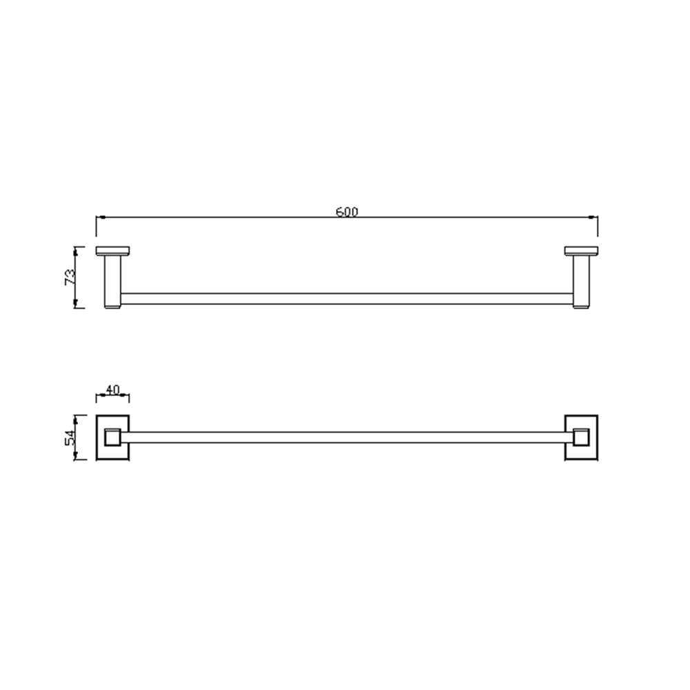 AMERICAN STANDARD CONCEPT SQUARE TOWEL BAR FFAS0493-908AL0BF0 BRUSHED HARD GRAPHITE