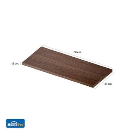 WOODEN SHELF WITH MELAMINE TOP STACKO 60X30X1.6CM COLUMBIA WALNUT