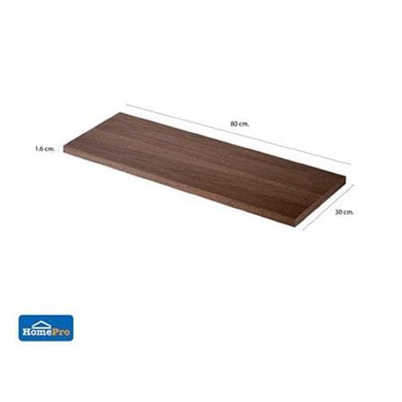 WOODEN SHELF WITH MELAMINE TOP STACKO 80X30X1.6CM COLUMBIA WALNUT