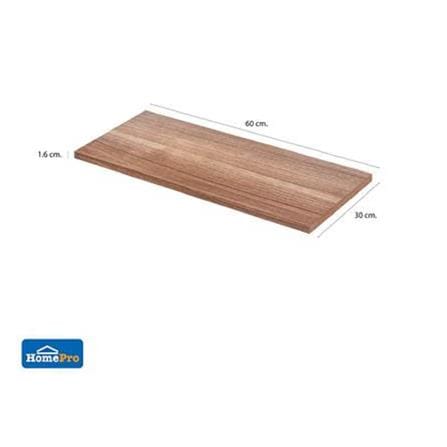 WOODEN SHELF WITH MELAMINE TOP STACKO 60X30X1.6CM DARK WALNUT