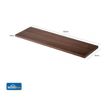 WOODEN SHELF WITH MELAMINE TOP STACKO 120X30X1.6CM COLUMBIA WALNUT