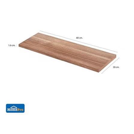 WOODEN SHELF WITH MELAMINE TOP STACKO 80X30X1.6CM DARK WALNUT