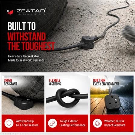 ZEATAR EXTENSION SOCKET HEAVY DUTY 3M Z570-3