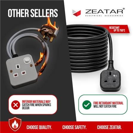 ZEATAR EXTENSION SOCKET HEAVY DUTY 5M Z570-5