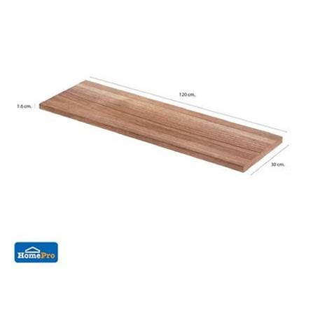 WOODEN SHELF WITH MELAMINE TOP STACKO 120X30X1.6CM DARK WALNUT