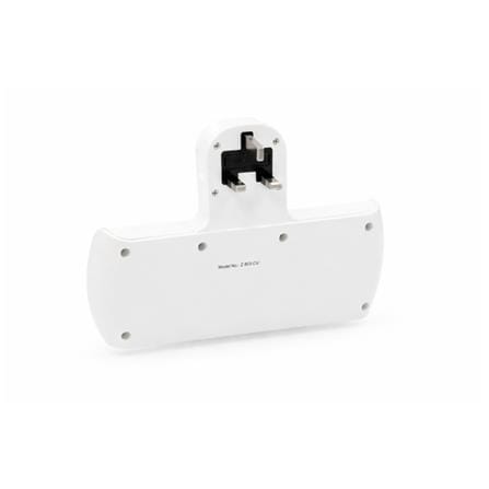 ZEATAR 3 WAY T-ADAPTOR WITH USB2.4A+C SURGE Z803-CU