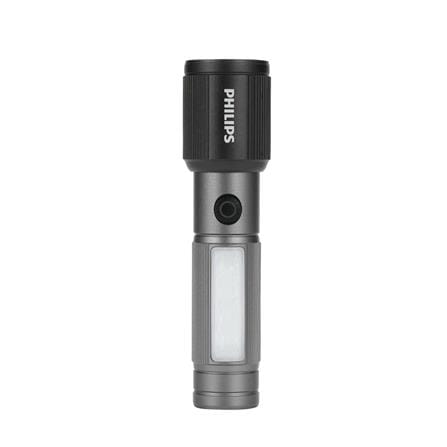 PHILIPS ALUMINIUM ALLOY ZOOM DUAL LED RECHARGEABLE FLASHLIGHT 330LM 325m 2000MAH