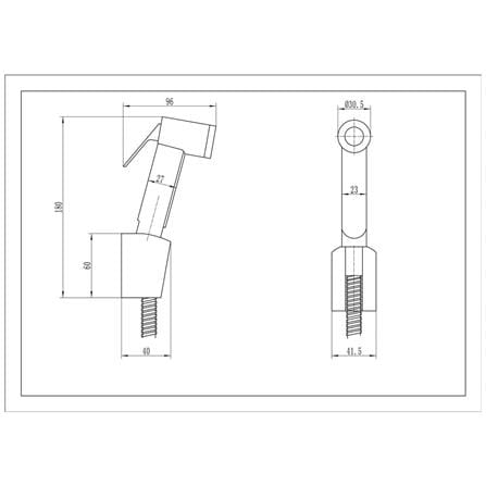 RASLAND RINSING SPRAY SET RA H811-H7890 BLACK