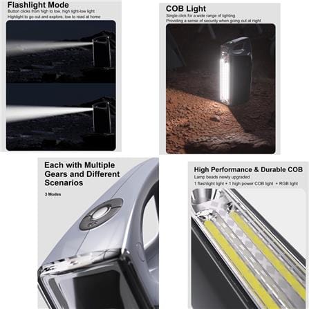 PHILIPS ABS MULTI-FUNCTION RGB RECHARGEABLE FLASHLIGHT 1000LM 100m RANGE 4000MAH