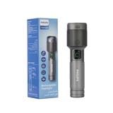 PHILIPS ALUMINIUM ALLOY ZOOM LED RECHARGEABLE FLASHLIGHT 1450LM 690m 2200MAH