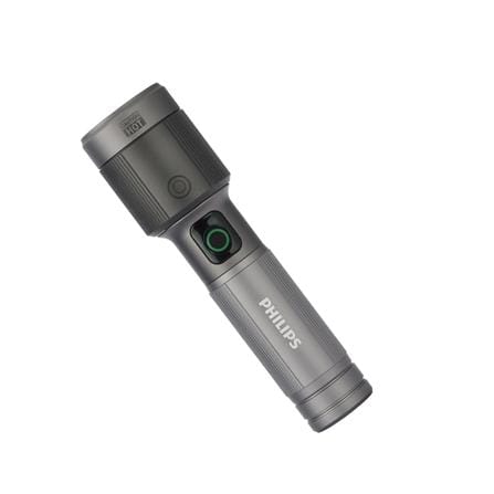 PHILIPS ALUMINIUM ALLOY ZOOM LED RECHARGEABLE FLASHLIGHT 1450LM 690m 2200MAH