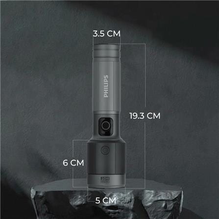 PHILIPS ALUMINIUM ALLOY ZOOM LED RECHARGEABLE FLASHLIGHT 1450LM 690m 2200MAH