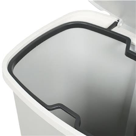 SQUARE PEDAL DUSTBIN ACCO 50L GREY
