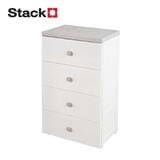4 TIER DRAWER MINA 57.6X40X93.3CM WHITE/GREY
