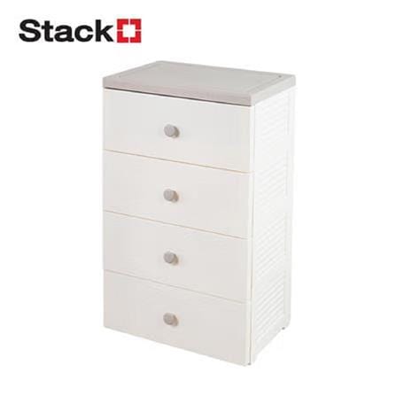 4 TIER DRAWER MINA 57.6X40X93.3CM WHITE/GREY
