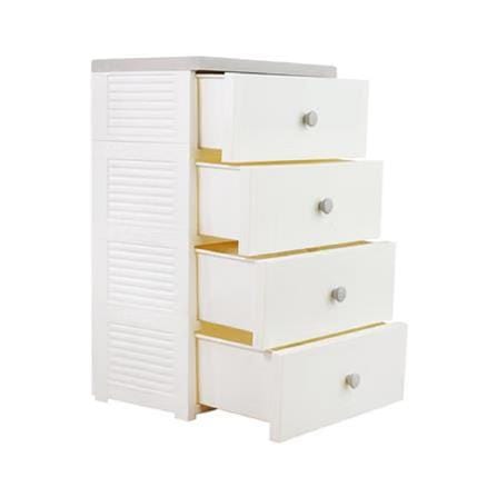 4 TIER DRAWER MINA 57.6X40X93.3CM WHITE/GREY