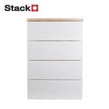 4 TIER DRAWER 56.5X43X81CM MOKU WHITE