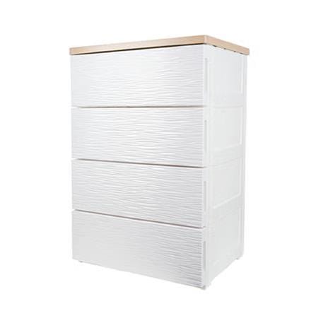 4 TIER DRAWER 56.5X43X81CM MOKU WHITE