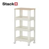 4 TIER TROLLEY COZI 42x31x84CM WHITE