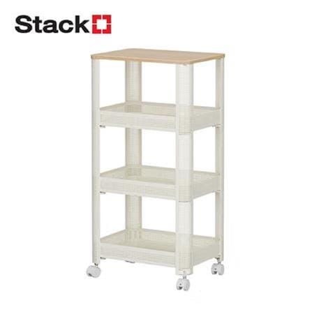 4 TIER TROLLEY COZI 42x31x84CM WHITE