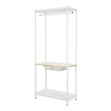 WIRENET WITH 2 SHELF WHITE 80CM PLIM NORDY