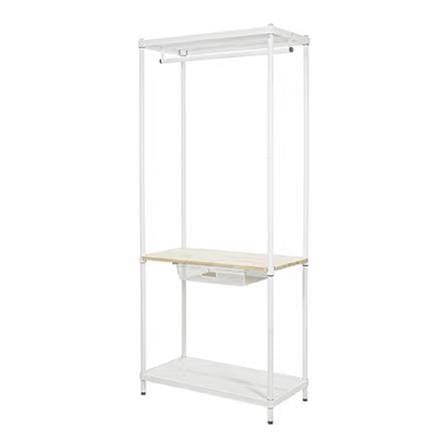 WIRENET WITH 2 SHELF WHITE 80CM PLIM NORDY