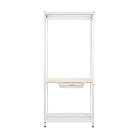 WIRENET WITH 2 SHELF WHITE 80CM PLIM NORDY