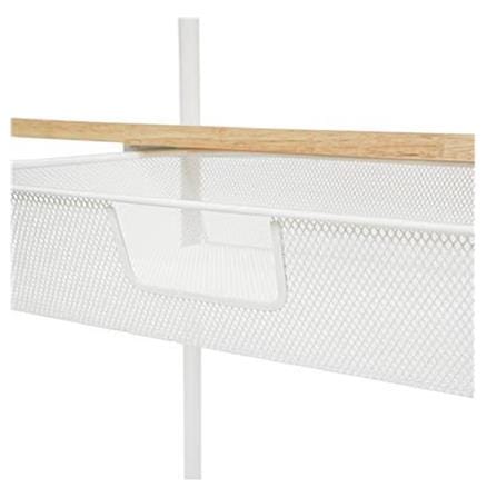 WIRENET WITH 2 SHELF WHITE 80CM PLIM NORDY