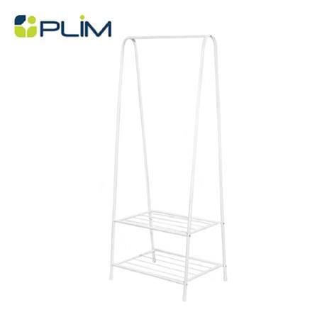 A FLAME CLOTHES RACK WITH 2-TIER SHELF PLIM 60CM WHITE