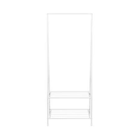 A FLAME CLOTHES RACK WITH 2-TIER SHELF PLIM 60CM WHITE