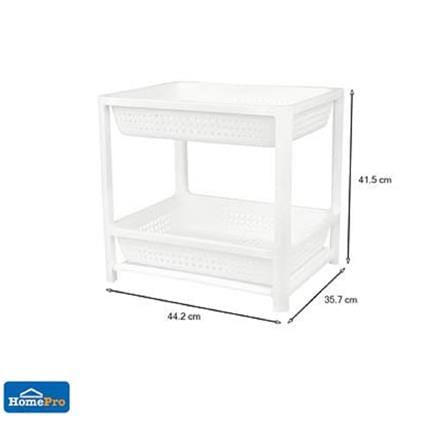 DISH RACK MULTIFUNCTION 2TIER KECH WHITE HH-1072/2 35.7X44.2X41.5CM