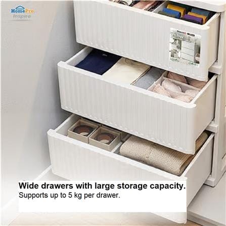 3 TIER DRAWER 53.5X40X70CM FLOW WHITE