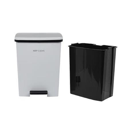PEDAL BIN SQUARE SOFT CLOSE 20L GREY