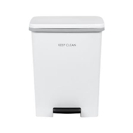 PEDAL BIN SQUARE SOFT CLOSE 20L WHITE
