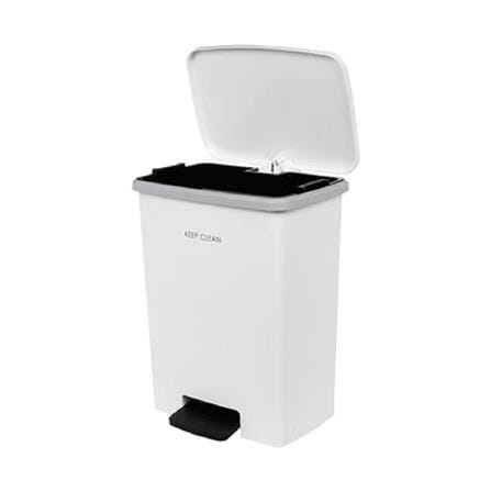 PEDAL BIN SQUARE SOFT CLOSE 20L WHITE