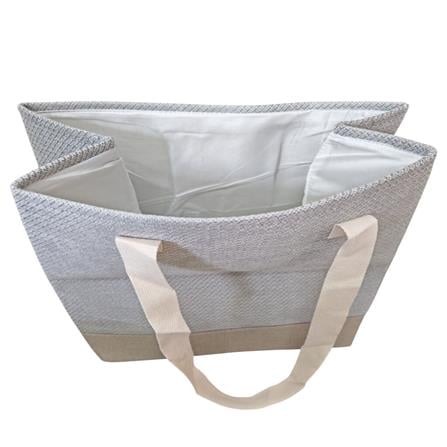 COSSY PLUS EVA RECTANGLE LAUNDRY BASKET WITH HANDLE CP-EVA4536 GREY